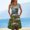 Green, variant on Womens Plus Size Dresses Women Casual Sleeveless Tank Dresses Crewneck Summer Floral Print Dress For Beach