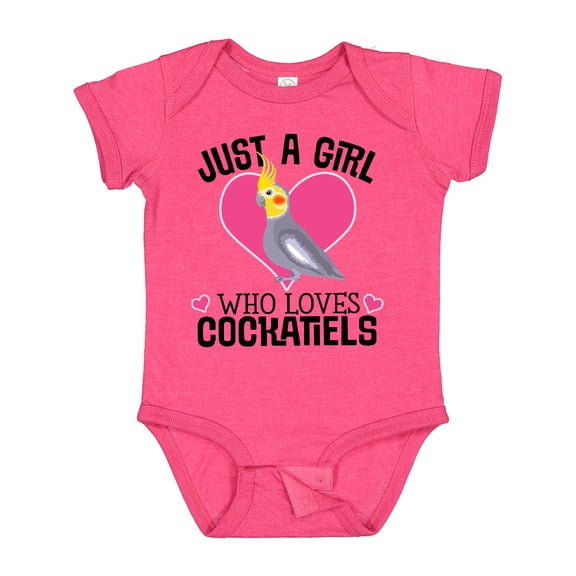 Inktastic Cockatiel Just a Girl Who Loves Girls Baby Bodysuit