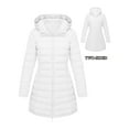 thumbnail image 4 of RYRJJ Women's Long Reversible Puffer Jackets Full Zip Winter Outerwear Quilted Padded JacketHooded Warm Snow Coats with Pockets(White,S), 4 of 8