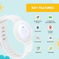 thumbnail image 3 of tag8 Dolphin Smart Watch Tracker for Kids | GPS Location Tracker For Android Find My Device | Water‑Resistant with Secure Silicone Strap | Instant Ring Locator | White, 3 of 8
