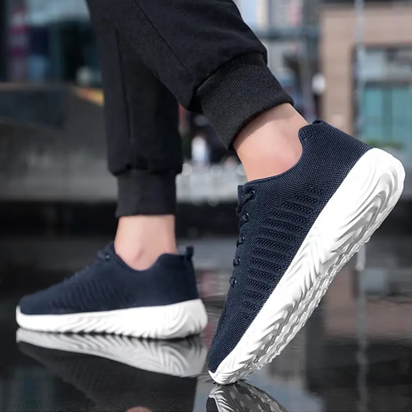 HOBIBEAR Running Shoes Men Fashion Sneakers Casual Walking Shoes Sport Athletic Shoes Lightweight Breathable Comfortable