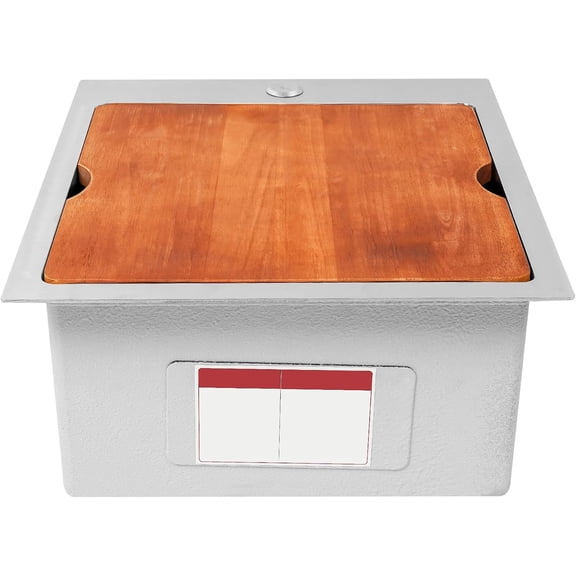17 x 19 in Drop In Bar Sink 304 Stainless Steel Kitchen Sink with Cutting Board & Grid Outdoor TopMount Small Single Bowl Sink for Camper, RV, Laundry