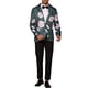 thumbnail image 2 of Chaqueta de traje para hombre Inspire Chic con estampado floral, solapa de muesca, casual, blazer de un botón 38 Rosa Marino, 2 of 5