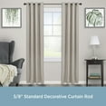 thumbnail image 3 of Kenney Woven Ball 28-48" Steel Adjustable Curtain Rod, 5/8" Dia., Weathered Brown, 3 of 6