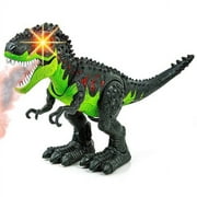 Useefun Simulated Flame Spray Tyrannosaurus T-Rex Dinosaur Toy for Kids - Walking Dinosaur Fire Breathing Water Spray Mist with Red Light & Realistic Sounds