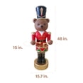 thumbnail image 6 of Fraser Hill Farm 48" Red Musical Nutcracker Bear Playing Drum, 6 of 12