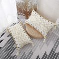 thumbnail image 4 of Fundas De Almohada Lumbares, Fundas De Almohada Tejidas A Mano Con Mechones Y Borlas, Para Sofá Cama, Dormitorio Y Sala De Estar (amarillo, Lumbar 12 X 20 En 2 Piezas), 4 of 5