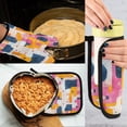 thumbnail image 5 of Yayeee Oven Mitts and Pot Holder Set of 4 Heat Resistant Kitchen Gloves Baking Hot Pad, Art Geometric, 5 of 5