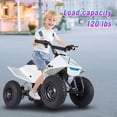 thumbnail image 2 of Electric Quad for Kids,4 Wheels Ride on Car,24V 350W Motor ATV (Mode:XW-EA14),Max Speed: 9mph,MAX Load:120lb,Equipped Shock,Front Light,Big Tire,Rear disc Brake,Avant-garde Shape and Matt color, 2 of 5