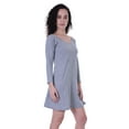 thumbnail image 6 of Moomaya Womens Full Sleeve Shift Dress w/ V neck Cotton Casual Summer Dresses - KI, 6 of 7