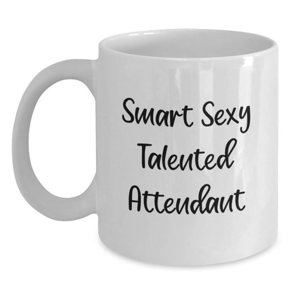 Funny Attendant Gifts for Men Women Friends Coworkers from Smart Talented White Coffee Mug