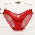 thumbnail image 3 of Women Underwear Brief lace Panties Seamless Cotton Panty Hollow Red S, 3 of 3