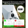 thumbnail image 2 of STARWARE Starlink Mini Tripod Adapter, Aluminum Alloy Material Compatible with Old Versions Original Pipe Adapter, 2 of 4