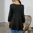 thumbnail image 4 of Timegard Womens Tops Oversized Round Neck Tunic Tops Fall Casual Loose Long Sleeve Blouse Mid Long, 4 of 4