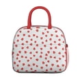 thumbnail image 2 of Lunch Bag Lunch Box for Women Reusable Insulated Lunch Bags,Water-Resistant Strawberry Plants Fruit White Cooler Lunch Tote Bag, Large Capacity for Work Travel Picnic, 2 of 6