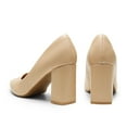 thumbnail image 4 of DREAM PAIRS Women's High Chunky Pointed Closed Toe Block Heels Wedding Classic Slip On Dress Pumps Shoes, 4 of 7