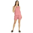 thumbnail image 2 of Bimba Womens Solid Sleepwear Set 2 Pcs Short & Top Casual Nightwear Loose Fit Loungewear, 2 of 7