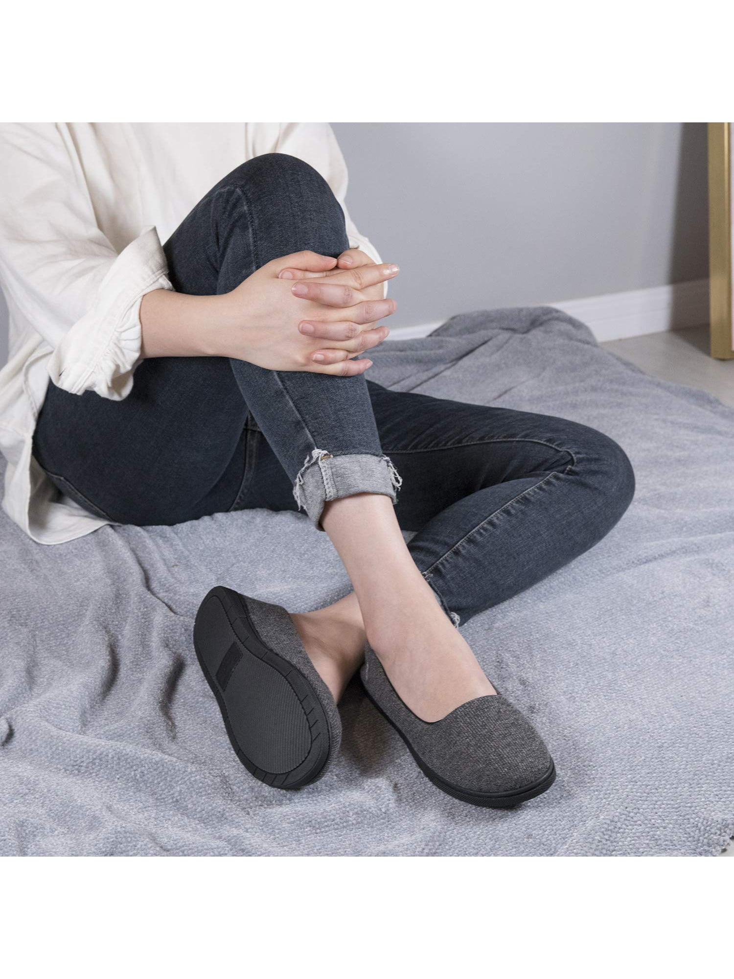 Wishcotton Light Breathable Slippers with Nonslip Sole 