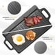 thumbnail image 4 of Plancha de Hierro Fundido 2 en 1 Reversible - Comal Liso y Parrilla Acanalada para Estufas de Gas, Con Pretratada Antiadherente y Mango, Ideal para Asar, Cocinar Tortillas y Camping, 4 of 4