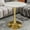 Gold#24, variant on Dining Tables Marble-Top Round Side Table with Tapered Pedestal Base, Ideal for Living Room, Modern Minimalist Design,Modern Dining Tables