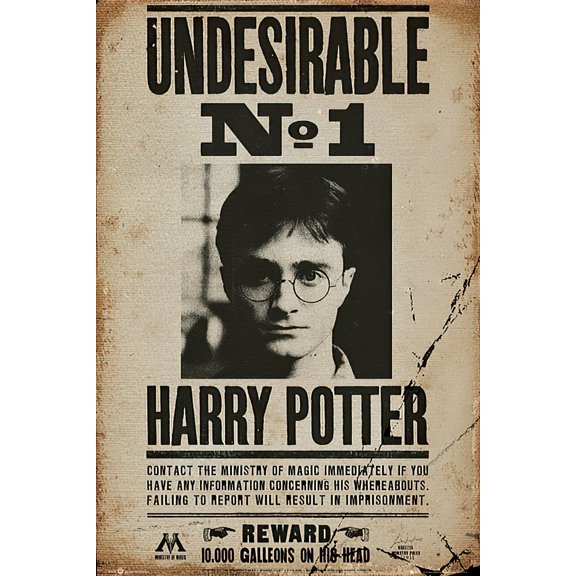 Harry Potter - Movie Poster / Print (Wanted: Undesirable No. 1) (Size: 24 X 36")