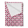 thumbnail image 2 of Abstract Soft Flannel Fleece Throw Blanket, Repetitive Circular Pattern Bold Geometric 1970's Style, Cozy Plush for Indoor and Outdoor Use, 70" x 90", Pink Vermilion, by Ambesonne, 2 of 5