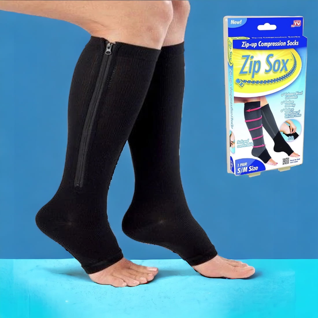 Zip Sox Zip-Up Compression Socks - Black in Surulere - Clothing  Accessories, Mamabusiness Global