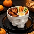 thumbnail image 6 of BiFandian Halloween Skull Ceramic Serving Bowl Set, 300 Milliliter Small 500 Milliliter Large Skull Bowl, Halloween Decorations Indoor Outdoor Holiday Party Table Decor for Snacks, Treats, 6 of 7