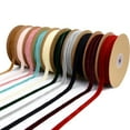thumbnail image 5 of 1 Roll of 1CM Width Non-elastic Clothes Headwear Necklace Accessories Ribbon Gift Wrapping Flocking Ribbons DIY Decorative Strap Ribbon Band for Home Shop (Light Pink), 5 of 7