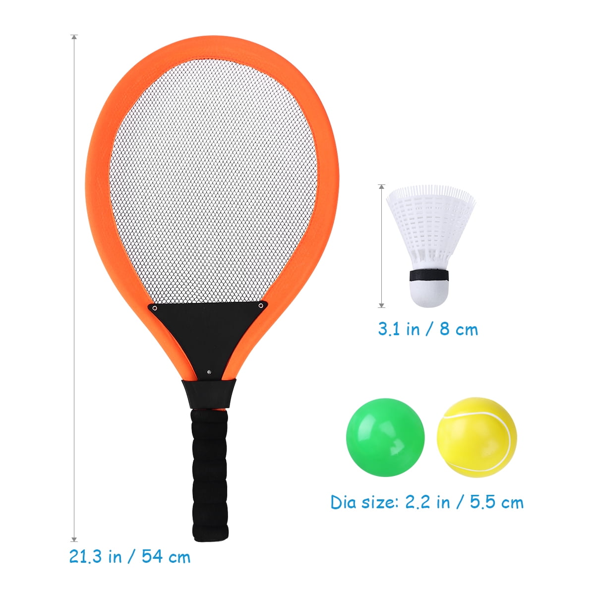 2 Pcs Badminton Tennis Racket and Balls Shuttlecock Mini Kids Outdoor Sports Toy
