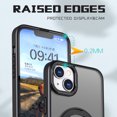 thumbnail image 6 of Magnetic Phone Case for iPhone 15 Plus Case, Phone Case with Magsafe Invisible Stand Kickstand Ring Holder Slim Thin Shockproof Anti-fall Translucent Bumper Women Men Cover Case,Black, 6 of 7