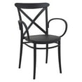 thumbnail image 1 of Siesta Exclusive ISP256-BLA Fauteuil d'Extérieur en Résine Cross TG Noir - Ensemble de 2, 1 of 7