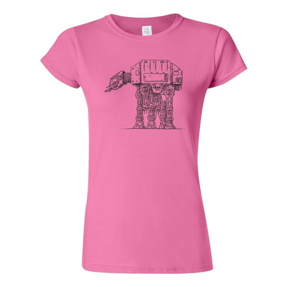 Junior How Many Legs At At Walker Galaxy Wars ET Salih Gonenli Artworks Funny Parody DT T-Shirt Tee