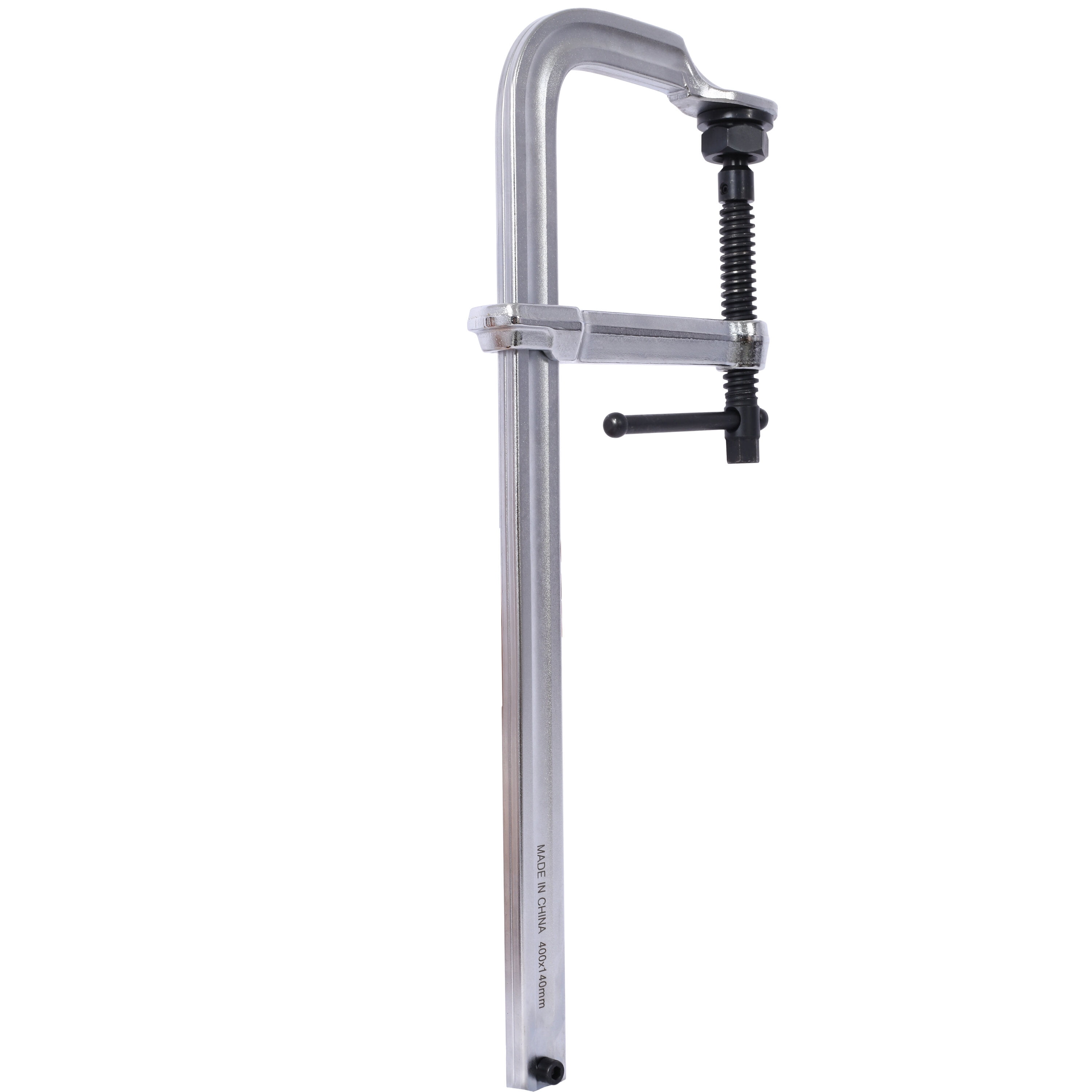, Heavy-Duty F-Clamp,Removable Swivel Pad, Deep Throat F Clamp 5-1/2", Heavy Duty Bar Clamp for Welding,16"x5 1/2", Silver ,Steel ,