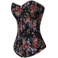 thumbnail image 1 of Femmes Vintage Floral Denim Corset Bustier Haut, 1 of 6