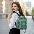 thumbnail image 6 of JIALIOU Mini Backpack Purse for Women Quilted Casual Daypack Small Travel Shoulder Bag, Abstract Teal Geometric, 6 of 7