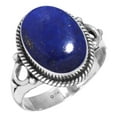 thumbnail image 1 of 925 Sterling Silver Ring For Women Blue Natural Lapis Lazuli Gemstone Silver Ring September Birthstone Handmade Silver Ring Size 5 Friendship Day Gift For Girl Friend Gemstone 925 Silver Jewelry, 1 of 6