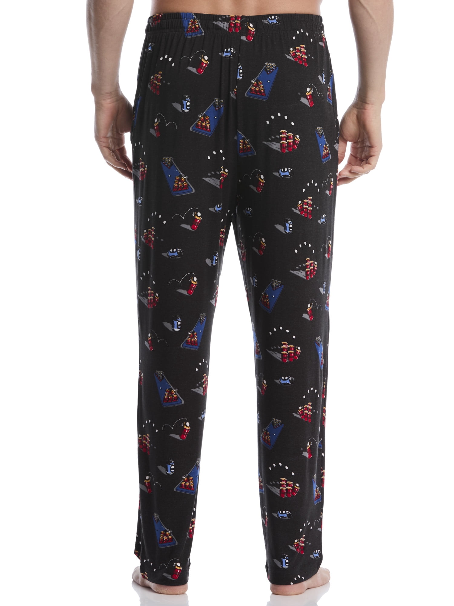Ben Hogan Men's and Big Men's Lets Play Pong Printed Conversational Sleep Lounge Pant, Size S-2XL