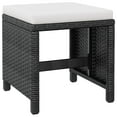 thumbnail image 5 of vidaXL 13 Piece Outdoor Dining Set Poly Rattan and Acacia Wood Black, 5 of 5