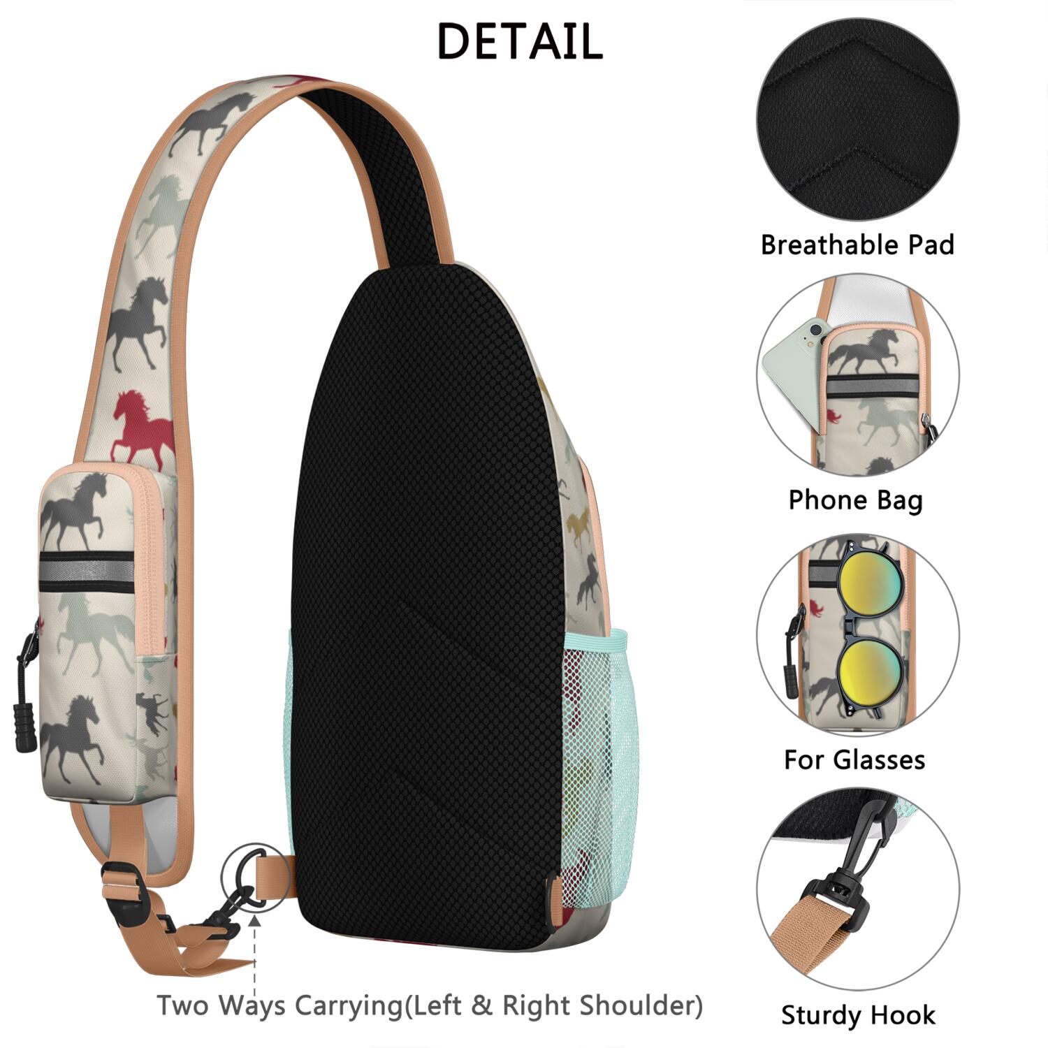 Butterfly and Rainbow Artistic Print Shoulder Bag – Watercolor Theme, Lightweight Build, Secure Storage – Fantasy Inspired