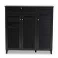 thumbnail image 3 of Bowery Hill Contemporary Wood 11-Shelf and Drawer Shoe Cabinet in Dark Gray, 3 of 10