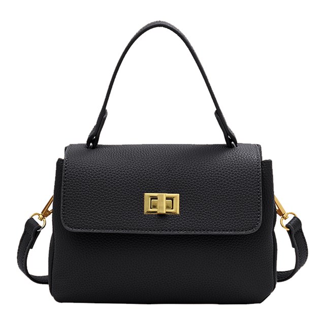 Bolso de mano clásico retro tipo clutch de PU con hebilla oculta adecuado para damas.