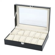 Herwey 12 caisse de boîte d'organisateur de stockage d'affichage de bijoux d'affichage doux d'oreiller de boîte de montre
