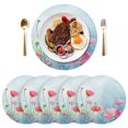 thumbnail image 5 of Ryvnso Poppy Flowers Oil Paint Round Plate Mats Dining Table Placemat Set of 4 for Holiday Decoration, 5 of 7