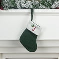 thumbnail image 5 of Boovnll 26 Letters Christmas Stockings, 8" Mini Knitted Personalized Pendant Green Christmas Stocking White Cuff for Holiday Fireplace Xmas Tree Ornaments Party Decor Gifts, Christmas Decorations, 5 of 6