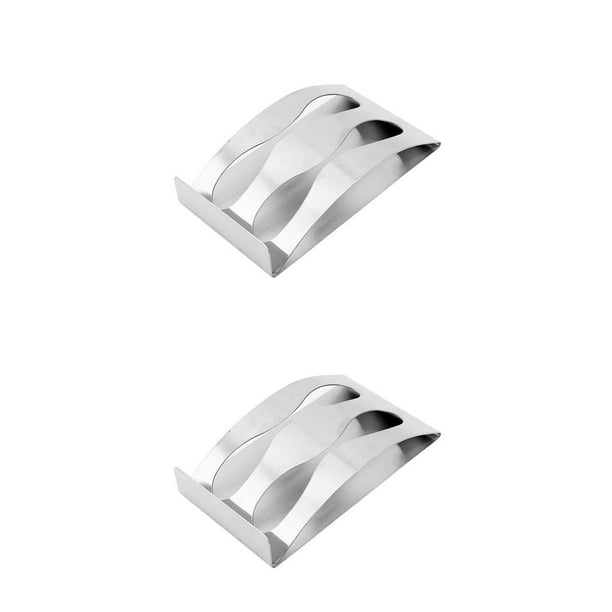 Toystoory Dispensador de de dientes de acero inoxidable Juego de soporte para cepillos de dientes Soporte de montaje en pared Doble agujero 2Conjunto