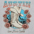 thumbnail image 3 of Austin TX Live Music Capital Unisex Hoodie Country Cowgirl Boots and Hat, 3 of 7