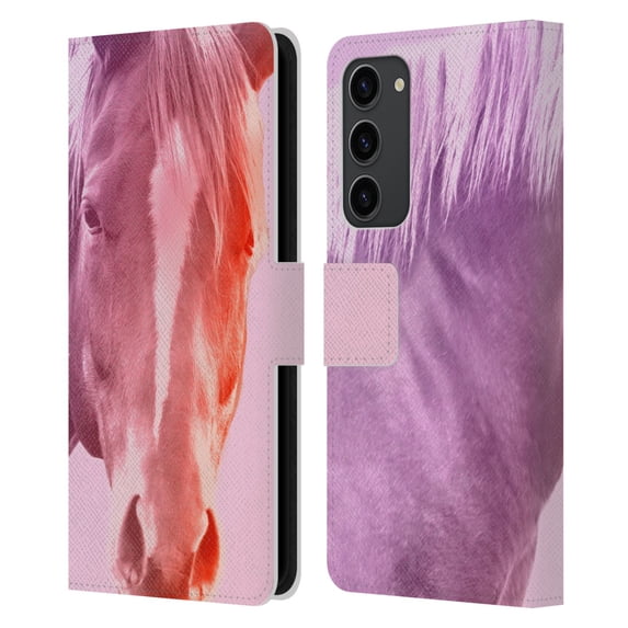 Head Case Designs Officially Licensed Mark Ashkenazi Pastel Potraits Horse Leather Book Wallet Case Cover Compatible with Samsung Galaxy S23+ 5G