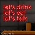thumbnail image 3 of Craftnamesign Quote Neon Sign, Restaurant Wall Art, Kitchen Room Wall Decor, 3 of 5