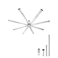 thumbnail image 1 of VEVOR 96" Aluminum Ceiling Fan No Light Remote Control Reversible Motor Brushed Nickel, 1 of 9